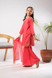 Kids Eid Dress | Tarbozi & Gold | Casual Plus 3 Piece Suit | Cotton Dobby | KBD-03382