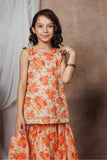 KDD-02997 | Fawn & Multicolor | Formal 3 Piece Suit | Cotton Organza Digital Print