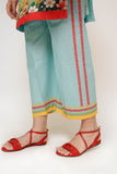 Girls Eid Dress | Sea Green & Multicolor | Casual 3 Piece Suit  | Cotton Lawn Digital Print | GAD-03474