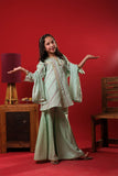 Kids Eid Dress | Green & Multicolor | Casual 3 Plus Piece Suit | Cotton Dobby | KBD-03351