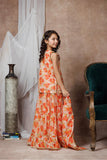KDD-02997 | Fawn & Multicolor | Formal 3 Piece Suit | Cotton Organza Digital Print