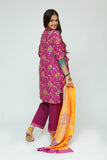 Girls Summer Collection | Magenta & Multicolor | Casual 2 Piece Suit  | Cotton Digital Lawn Printed | GAD-03528
