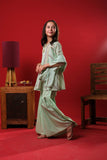 Kids Eid Dress | Green & Multicolor | Casual 3 Plus Piece Suit | Cotton Dobby | KBD-03351