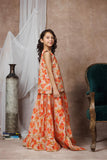 KDD-02997 | Fawn & Multicolor | Formal 3 Piece Suit | Cotton Organza Digital Print