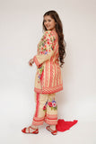 Girls Eid Dress | Yellow & Multicolor | Casual 3 Piece Suit | Lawn Digital Printed | GAD-03475