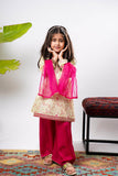 Kids formal clothes | Lemon & Multicolor | Formal 3 Piece Suit | Polyester Tussar Silk | KDD-03224