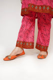 Girls Eid Dress | S.Pink & Multicolor | Casual 2 Piece Suit  | Cotton Lawn Printed | GAC-03478