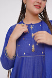 Girls Winter Dress | Blue & Multicolor | Casual 3 Piece Suit  | Cotton Masuri Karandi | GAD-03655
