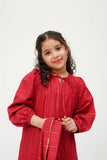 Kids Winter dress | Maroon & Gold | Casual 3 Piece Suit | Cotton Dobby Karandi | KAD-03699
