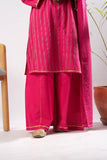 Women Casual Dress | Shocking Pink & Multicolor | Casual Plus 3 Piece Suit | Cotton Dobby | LBD-03400
