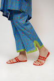 Girls Eid Dress | Blue & Multicolor | Casual 2 Piece Suit  | Cotton Lawn Printed | GAC-03479