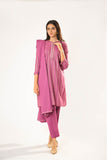 Women winter clothes | S.Pink & Gold | Casual 3 Piece Suit | Cotton Karandi Dobby  | LAD-03211