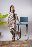 Girls Eid Dress | White & Multicolor | Casual 2 Piece Suit  | Cotton Multi Color Printed | GAC-03144
