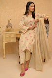 LAD-02895 | Fawn & Pink | Casual 3 Piece Suit | Cotton Dobby Self