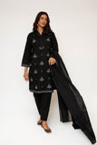 Women Eid Dress | Black & White | Casual 3 Piece Suit | Cotton Print Lawn | LAD-03466
