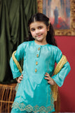 KDD-02948 | Sea Green & Gold | Formal 3 Piece Suit | VIscose Raw Silk