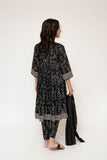 Kids Casual Dress | Black & Fawn | Casual 3 Piece Suit | Cotton Lawn Printed | KAD-03496