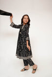 Kids Casual Dress | Black & Fawn | Casual 3 Piece Suit | Cotton Lawn Printed | KAD-03496