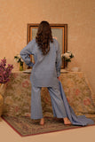 GAD-02961 | Light Blue | Casual 3 Piece Suit | Cotton  Basic Dobby