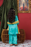 KDD-02948 | Sea Green & Gold | Formal 3 Piece Suit | VIscose Raw Silk