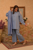 GAD-02961 | Light Blue | Casual 3 Piece Suit | Cotton  Basic Dobby