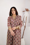 Women Formal Clothes | Fawn & MultiColor | Formal 3 Piece Suit | Digital Print Cotton By Organza | LDD-02999
