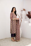 Women Formal Clothes | Fawn & MultiColor | Formal 3 Piece Suit | Digital Print Cotton By Organza | LDD-02999