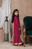 KDD-03074 | Magenta & Gold | Formal 3 Piece Suit | Viscose Raw-Silk
