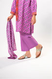 Kids winter clothes | Purple & Multicolor | Casual 3 Piece Suit | Cotton Khaddar Printed | KAD-03192