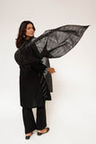 Women Eid Dress | Black  | Casual 3 Piece Suit | Cotton Print Lawn | LAD-03492
