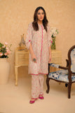 LAC-02936 | Light Peach & Multicolor | Casual 2 Piece Suit | Polyester Lawn Printed