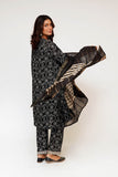 Women Eid Dress | Black & Fawn  | Casual 3 Piece Suit | Cotton Lawn Printed | LAD-03487