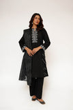 Women Eid Dress | Black  | Casual 3 Piece Suit | Cotton Print Lawn | LAD-03492