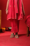 Kids Eid Dress | Red & Gold  | Casual Plus 3 Piece Suit | Cotton Plain | KBD-03327