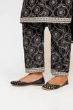 Women Eid Dress | Black & Fawn  | Casual 3 Piece Suit | Cotton Lawn Printed | LAD-03487