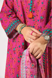 Girls winter clothes | Shocking Pink & Multicolor | Casual 3 Piece Suit | Cotton Khaddar Printed | GAD-03199