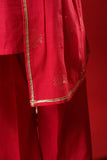 Kids Eid Dress | Red & Gold  | Casual Plus 3 Piece Suit | Cotton Plain | KBD-03327