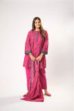 Girls winter clothes | Shocking Pink & Multicolor | Casual 3 Piece Suit | Cotton Khaddar Printed | GAD-03199