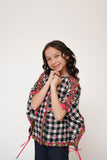 Kids Casual Top | Black & Multicolor | Casual Fusion Top  | Cotton Lawn Printed | KAA-03481