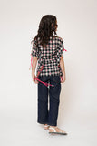 Kids Casual Top | Black & Multicolor | Casual Fusion Top  | Cotton Lawn Printed | KAA-03481