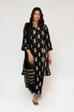Women Eid Dress | Black & Fawn | Casual 3 Piece Suit | Cotton Lawn Print | LAD-03465