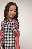 Kids Casual Top | Black & Multicolor | Casual Fusion Top  | Cotton Lawn Printed | KAA-03481