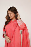 Girls Eid Dress | T.Pink & Glitter | Casual Plus 3 Piece Suit  | Cotton Glitter Printed | GBD-03411