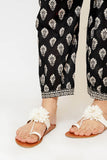 Girls Eid Dress | Black & Fawn | Casual 3 Piece Suit  | Cotton Monochrome Print Lawn | GAD-03461