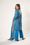 Girls winter clothes | Blue & Multicolor | Casual 3 Piece Suit  | Cotton Khaddar Printed | GAD-03200