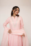 Women Eid Dress | Light Pink & Multicolor | Casual 3 Piece Suit | Cotton Self Dobby | LBD-03419
