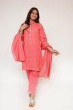 Girls Eid Dress | T. Pink & Glitter | Casual Plus 3 Piece Suit  | Cotton Glitter Printed | GBD-03441