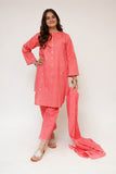 Girls Eid Dress | T. Pink & Glitter | Casual Plus 3 Piece Suit  | Cotton Glitter Printed | GBD-03441