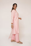 Women Eid Dress | Light Pink & Multicolor | Casual 3 Piece Suit | Cotton Self Dobby | LBD-03419