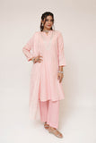 Women Eid Dress | Light Pink & Multicolor | Casual 3 Piece Suit | Cotton Self Dobby | LBD-03419